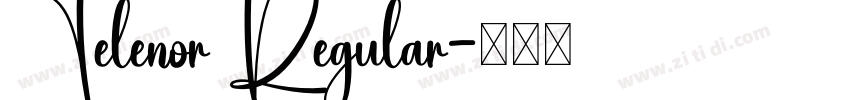 Telenor Regular字体转换